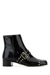 Prada Patent Leather Ankle Boots