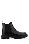 Prada Elastic-gusset Leather Boots In Black