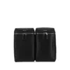 Prada Structured Leather Backpack With Logo Zipper Closure In Black