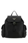 Prada Black Leather Backpack