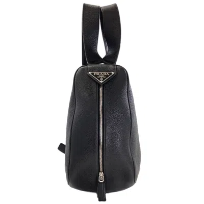 Pre-owned Prada Black Leather Backpack ()