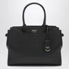 Prada Triangle Logo Leather Shoulder Bag In Black