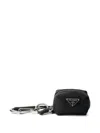 Prada Black Leather Bag Charm In Black