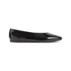 Prada Black Leather Ballerinas In Black