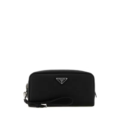 Prada Black Leather Beauty Case