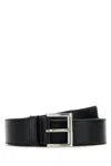 Prada Black Classic Solid Belt