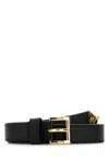Prada Cintura In Pelle Nera Donna