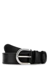 Prada Cintura In Pelle Nera  Donna In Black