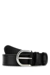 Prada Cintura In Pelle Nera  Donna In Black