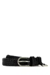 Prada Cintura In Pelle Nera  Donna