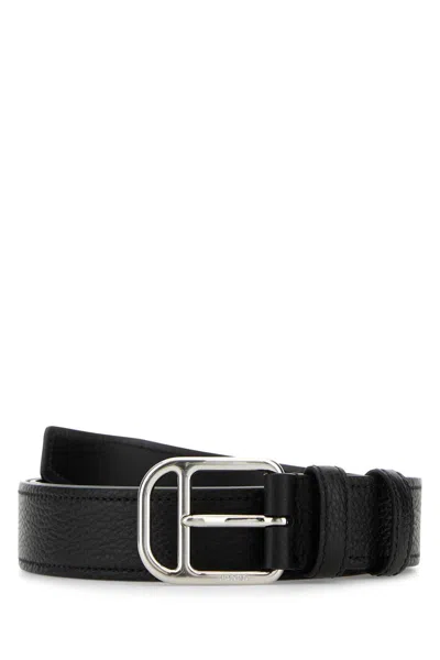 PRADA PRADA BLACK LEATHER BELT