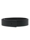 Prada Black Leather Belt In Black