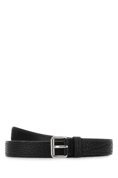 PRADA BLACK LEATHER BELT