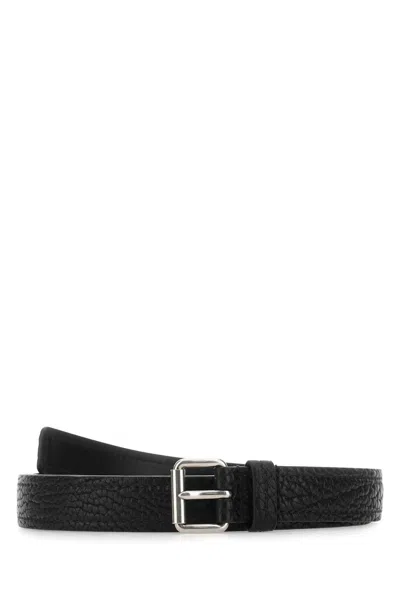 PRADA BLACK LEATHER BELT
