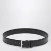 Prada Black Leather Belt In Neutral