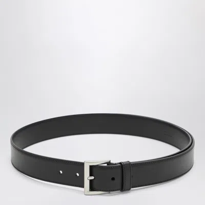 Prada Black Leather Belt In Neutral