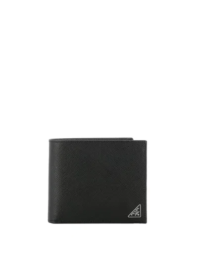Prada Black Leather Bifold Wallet