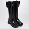 Prada Stiefel Equal Aus Lackleder In Black