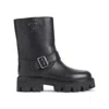 Prada Mid-calf Chunky Sole Round Toe Boots In Black