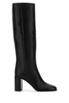 Prada Black Leather Boots In Black