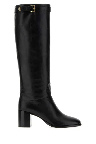 Prada Black Leather Boots