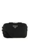 Prada Textured Leather Crossbody Bag In Black