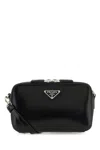 Prada Textured Leather Crossbody Bag In Black