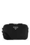 Prada Textured Leather Crossbody Bag In Black