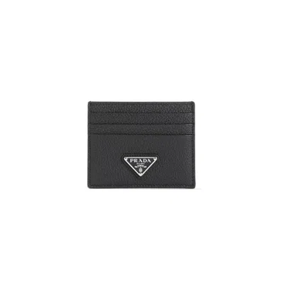 Prada Black Leather Card Holder