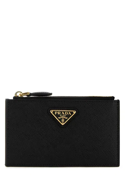 Prada Black Leather Card Holder