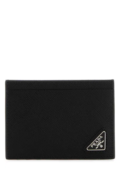 Prada Black Leather Card Holder
