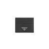 Prada Grained Leather Cardholder With Logo In White