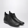 Prada Almond-toe Leather Chelsea Boots In Black