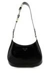 Prada Cleo Leather Shoulder Bag In Black