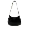 Prada Black Leather Cleo Shoulder Bag In Black