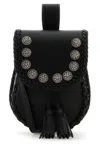 Prada Black Leather Crossbody Bag In Black
