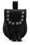 Prada Black Leather Crossbody Bag In Black