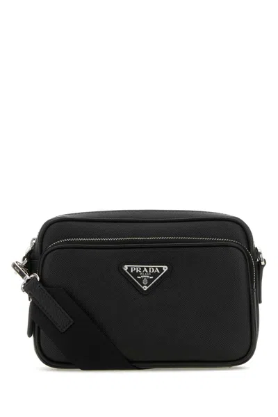 PRADA BLACK LEATHER CROSSBODY BAG