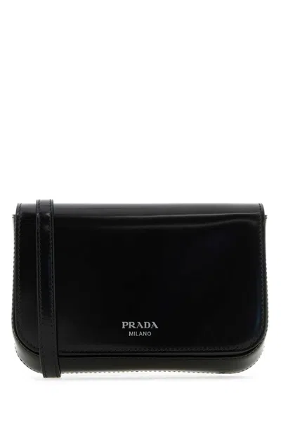 PRADA PRADA BLACK LEATHER CROSSBODY BAG