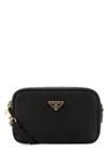 Prada Black Leather Crossbody Bag In Black