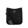 Prada Black Leather Crossbody Bag In Black
