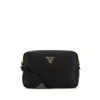 Prada Black Leather Crossbody Bag In Black