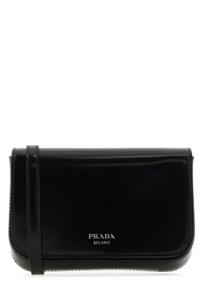 PRADA BLACK LEATHER CROSSBODY BAG