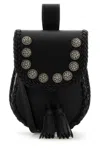 Prada Black Leather Crossbody Bag In Black