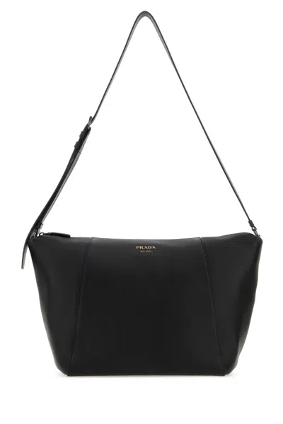 Prada Black Leather Crossbody Mini Handbag 34 Cm