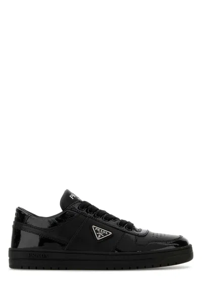 Prada Black Leather Downtown Sneakers