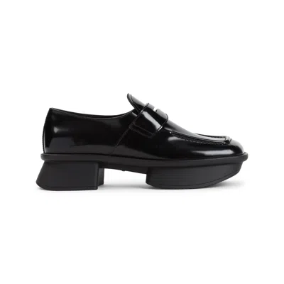 Prada Black Leather Equal Loafers