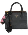Prada Black Leather Greche Paradigme Bag (authentic Pre-loved) In Black
