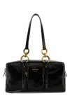 Prada Leather Handbag With Double Handles And Front Pocket