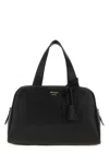 Prada Black Leather Handbag In Black